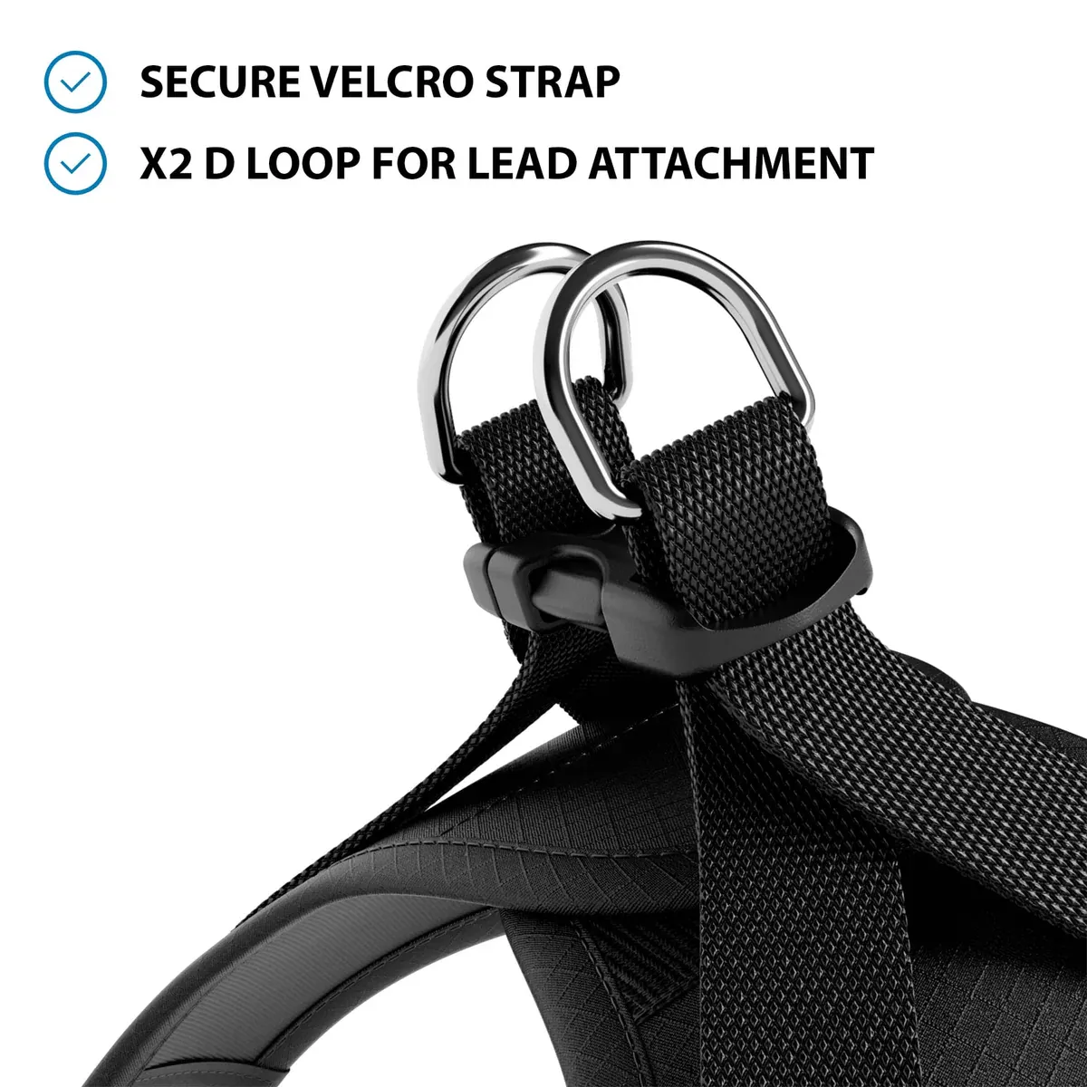 BullyBillows Step in Harness - Black - XS 30-33cm