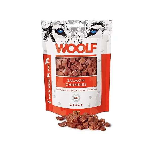 Woolf Salmon Chunkies Λιχουδιές Σκύλου με Σολωμό 100gr