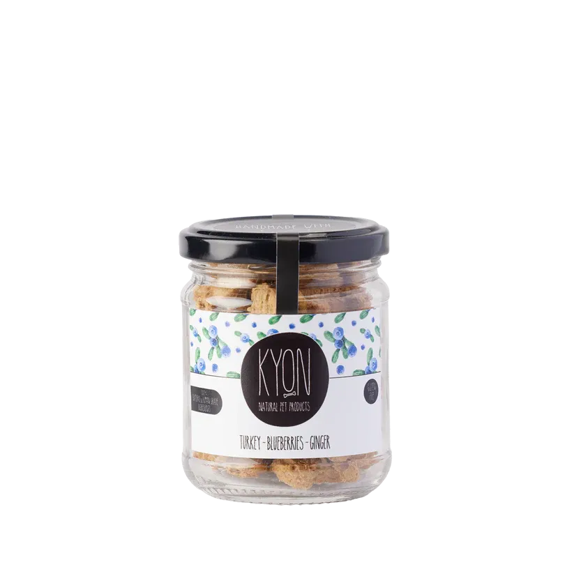 Kyon Treats With Turkey – Ginger – Blueberries Λιχουδιές Σκύλου Small 75gr