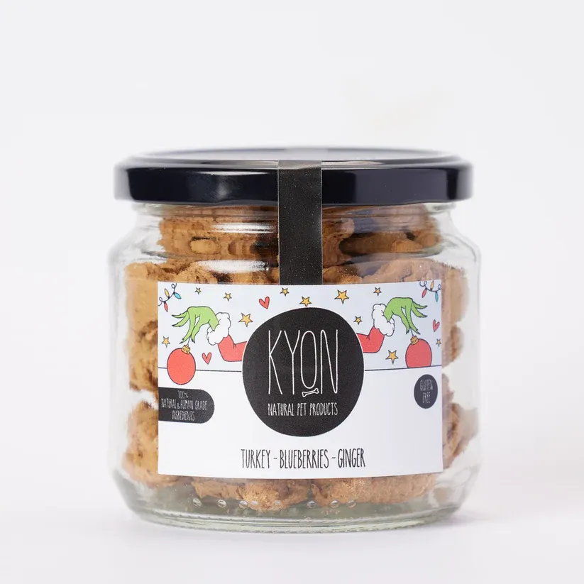 Kyon Treats With Turkey – Ginger – Blueberries Λιχουδιές Σκύλου Small 75gr