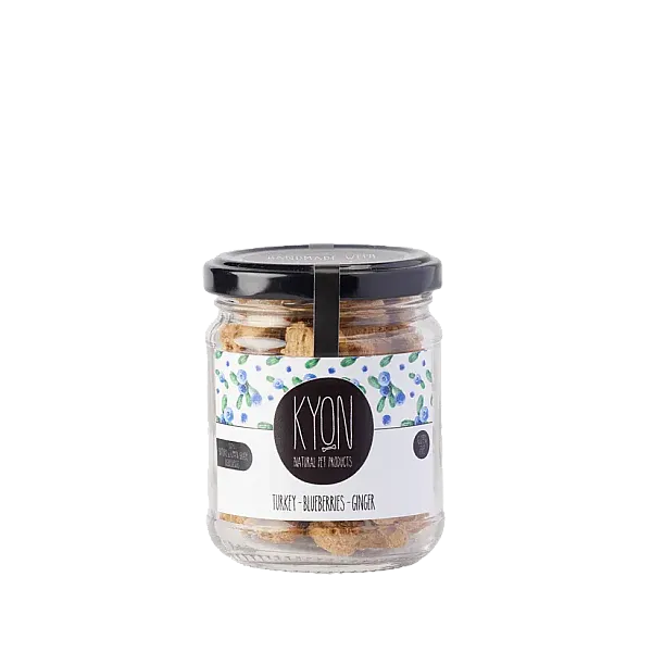 Kyon Treats With Turkey – Ginger – Blueberries Λιχουδιές Σκύλου Small 75gr