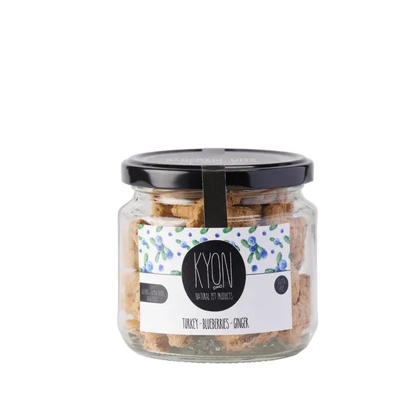 Kyon Treats With Turkey-Ginger-Blueberries Λιχουδιές Σκύλου Medium 140gr