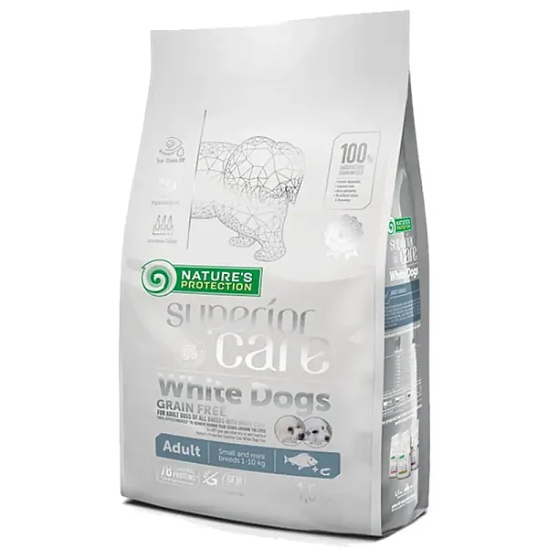 Nature’s Protection Superior Care White Dogs Grain Free Adult Small & Mini Λευκά Ψάρια 1,5kg