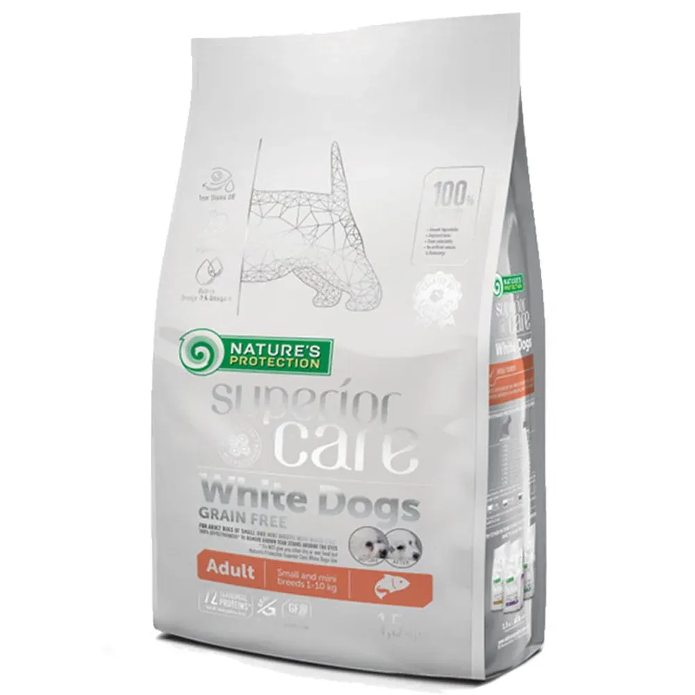 Nature’s Protection Superior Care White Dogs Grain Free Adult Small & Mini Σολομός 1,5kg