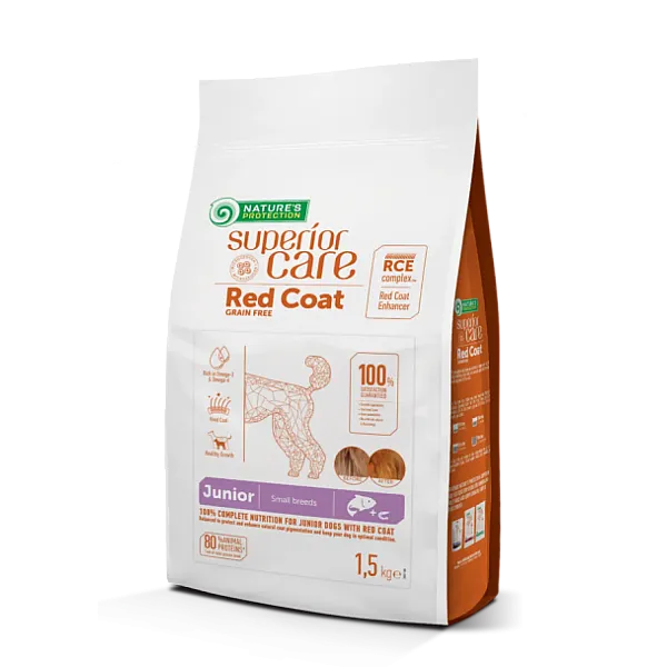 Nature’s Protection Superior Care Red Coat Dogs Grain Free Junior Small Salmon 1.5kg